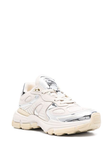 Beige and silver metallic-panel leather sneakers Axel arigato - women AXEL ARIGATO | F3202005BGSLVR